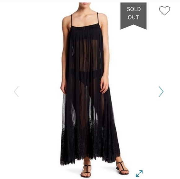 We are Hah Sheer Tank Dress with Lace - Picture 1 of 2